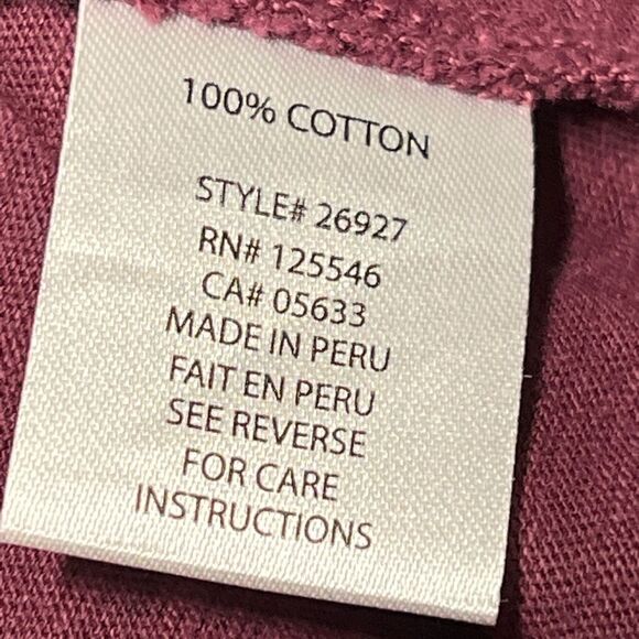 NWT Habitat 26927 River Wash Cotton Boxy Tee Capri Sugar Plum Sz S/M - Picture 5 of 9